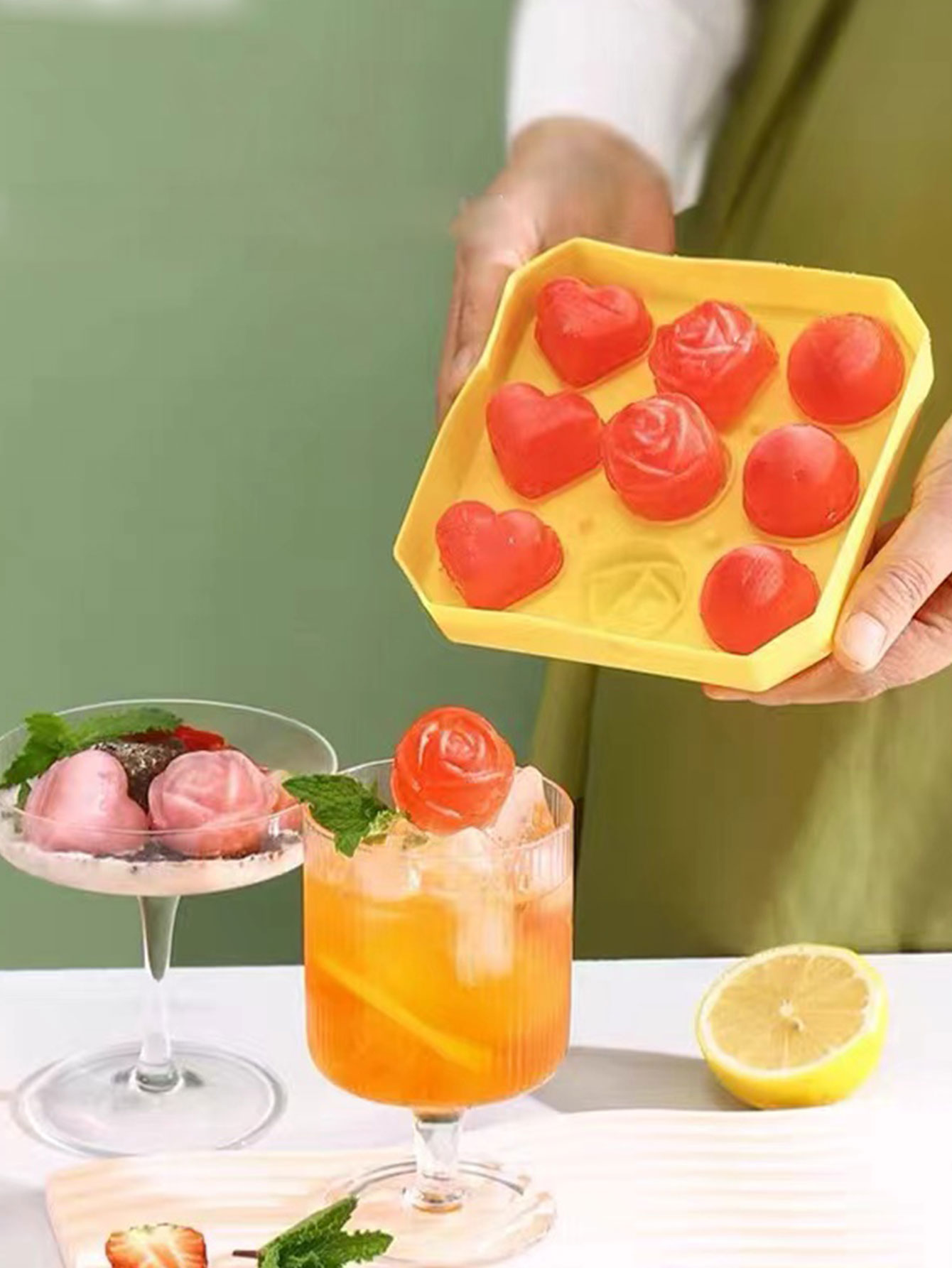 Ice Mold Sphere - Gül Buz Küpü Kalıp Buz Tepsisi